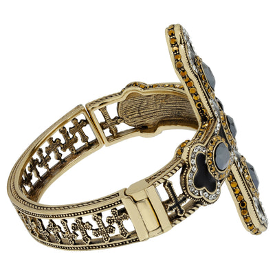 Heidi Daus®"Pure Heaven" Enamel Crystal Cross Bracelet - Heidi Daus®