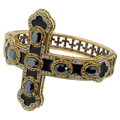 Heidi Daus®"Pure Heaven" Enamel Crystal Cross Bracelet - Heidi Daus®