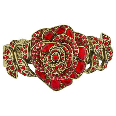 HEIDI DAUS®"Enchanted Beauty" Crystal Floral Cuff Bracelet