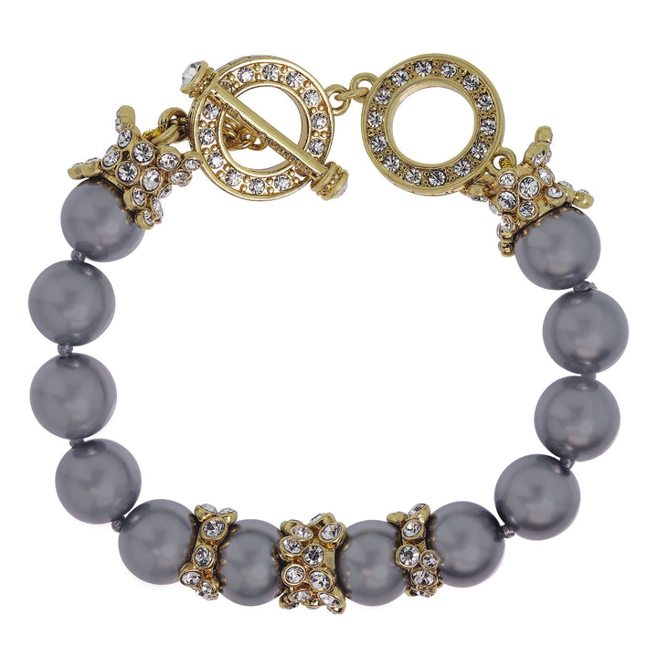 HEIDI DAUS®"Elegant Tear Drop" Beaded Crystal Toggle Bracelet HEIDI DAUS®