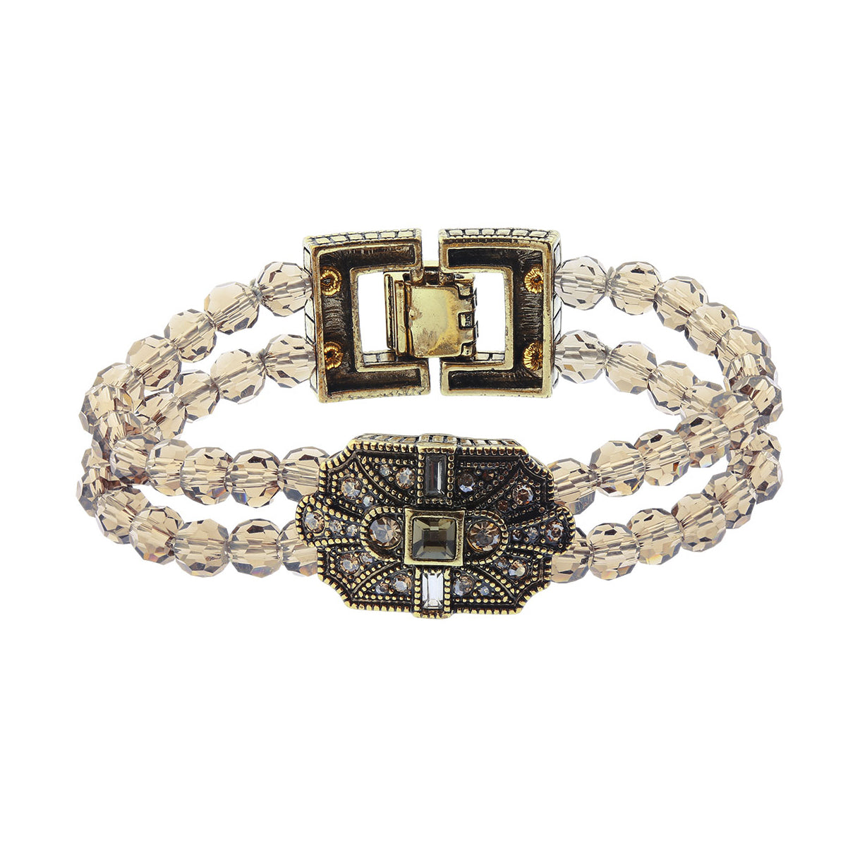 HEIDI DAUS®"Deco Trilogy" Beaded Crystal Deco Bracelet