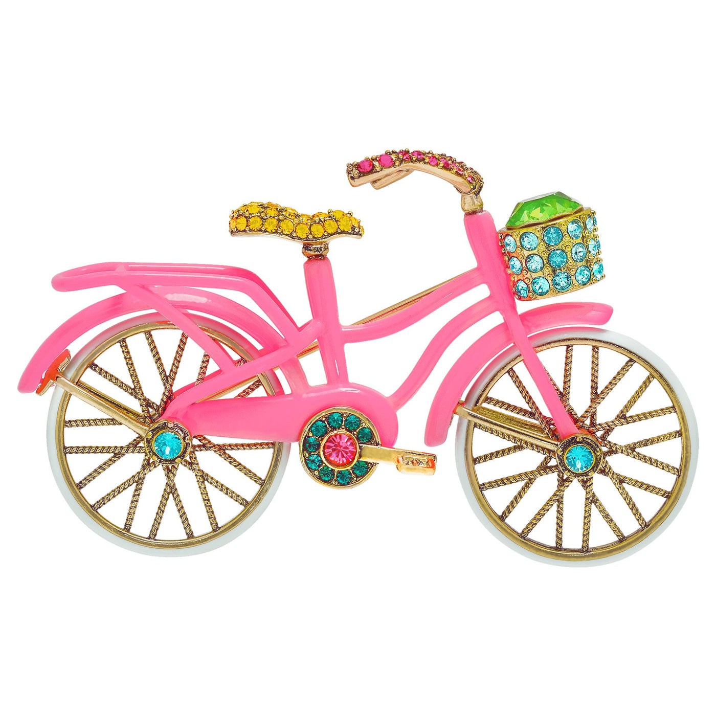 HEIDI DAUS®"Beach Cruiser" Enamel & Crystal Bike Pin - Heidi Daus®