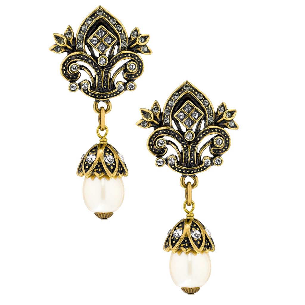 "Regal Romance" Beaded Crystal Drop Earrings - Heidi Daus®