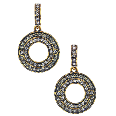 "Two Fab" Crystal Deco Dangle Earrings - Heidi Daus®