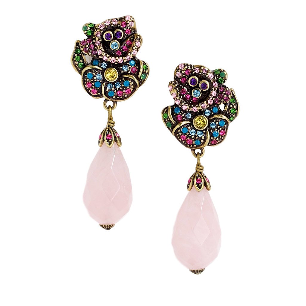 "Pretty Please" Beaded Crystal Floral Earrings - Heidi Daus®