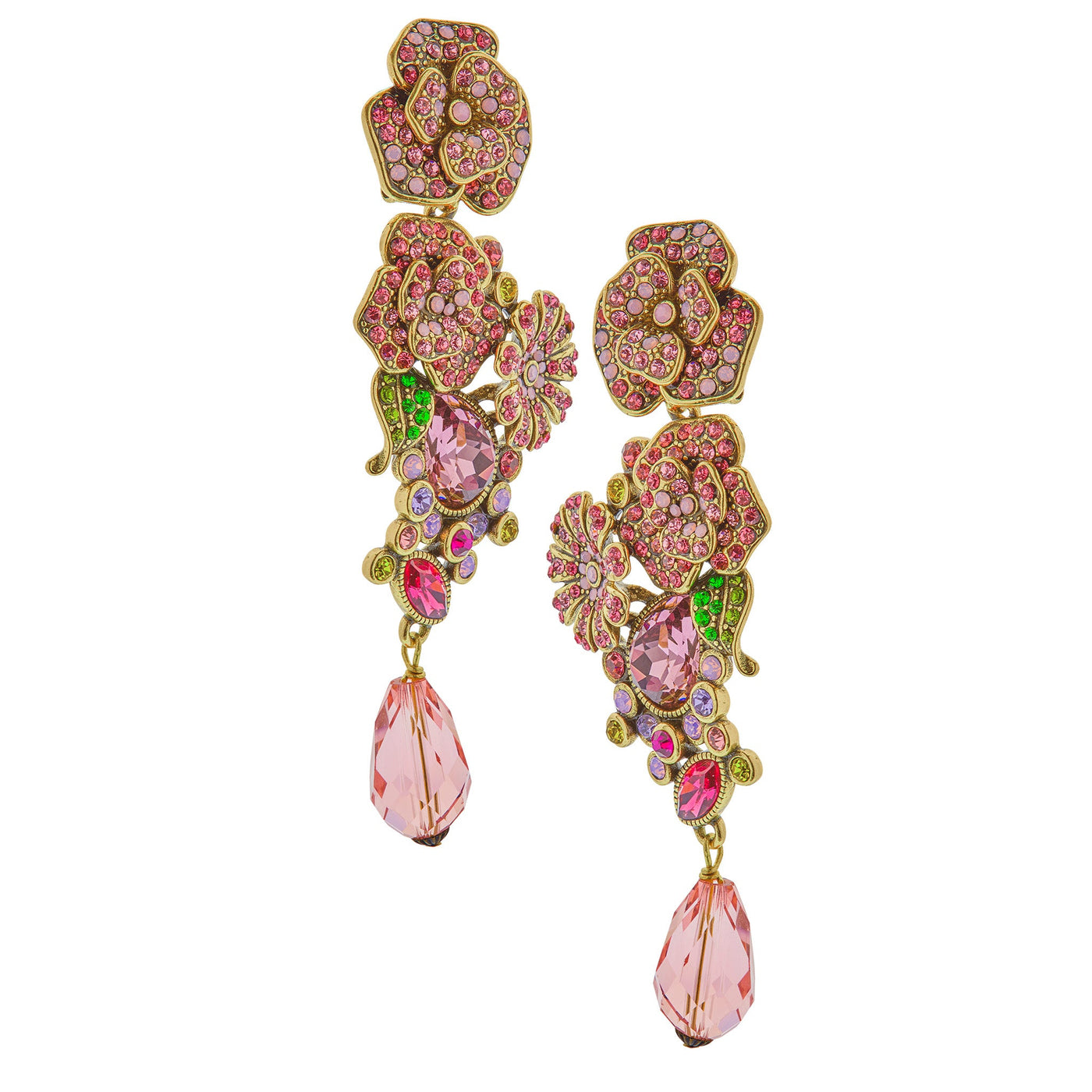 HEIDI DAUS®"Magnificent Garden" Beaded Crystal Floral Dangle Earrings