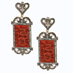Heidi Daus®"Chinoiserie Carving" Crystal Rising Dangle Earrings - Heidi Daus®