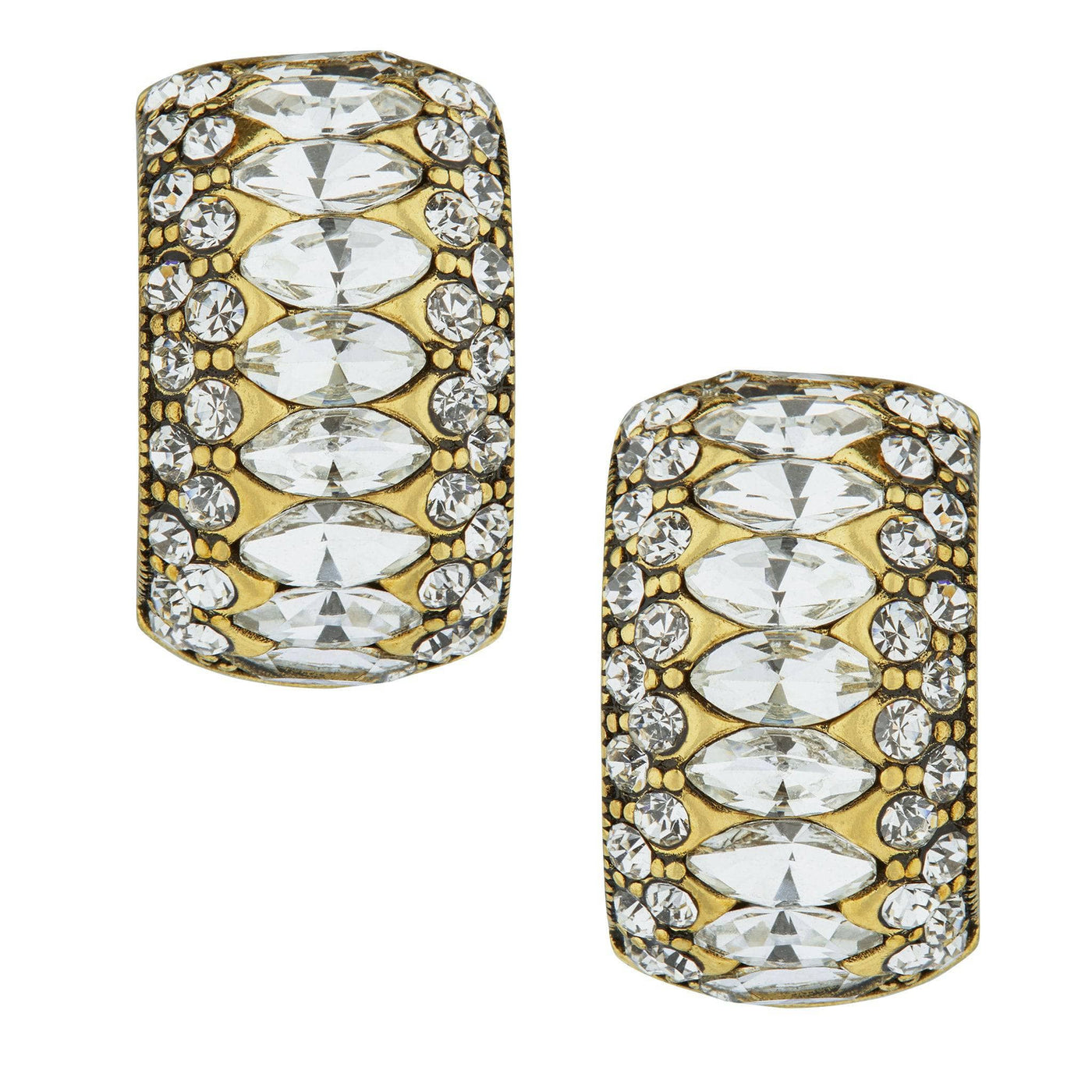 HEIDI DAUS®"Twist & Tassel" Crystal Hoop Button Earrings