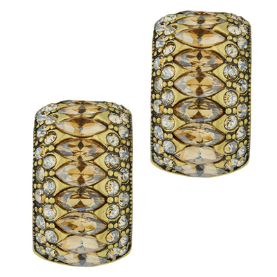 HEIDI DAUS®"Twist & Tassel" Crystal Hoop Button Earrings