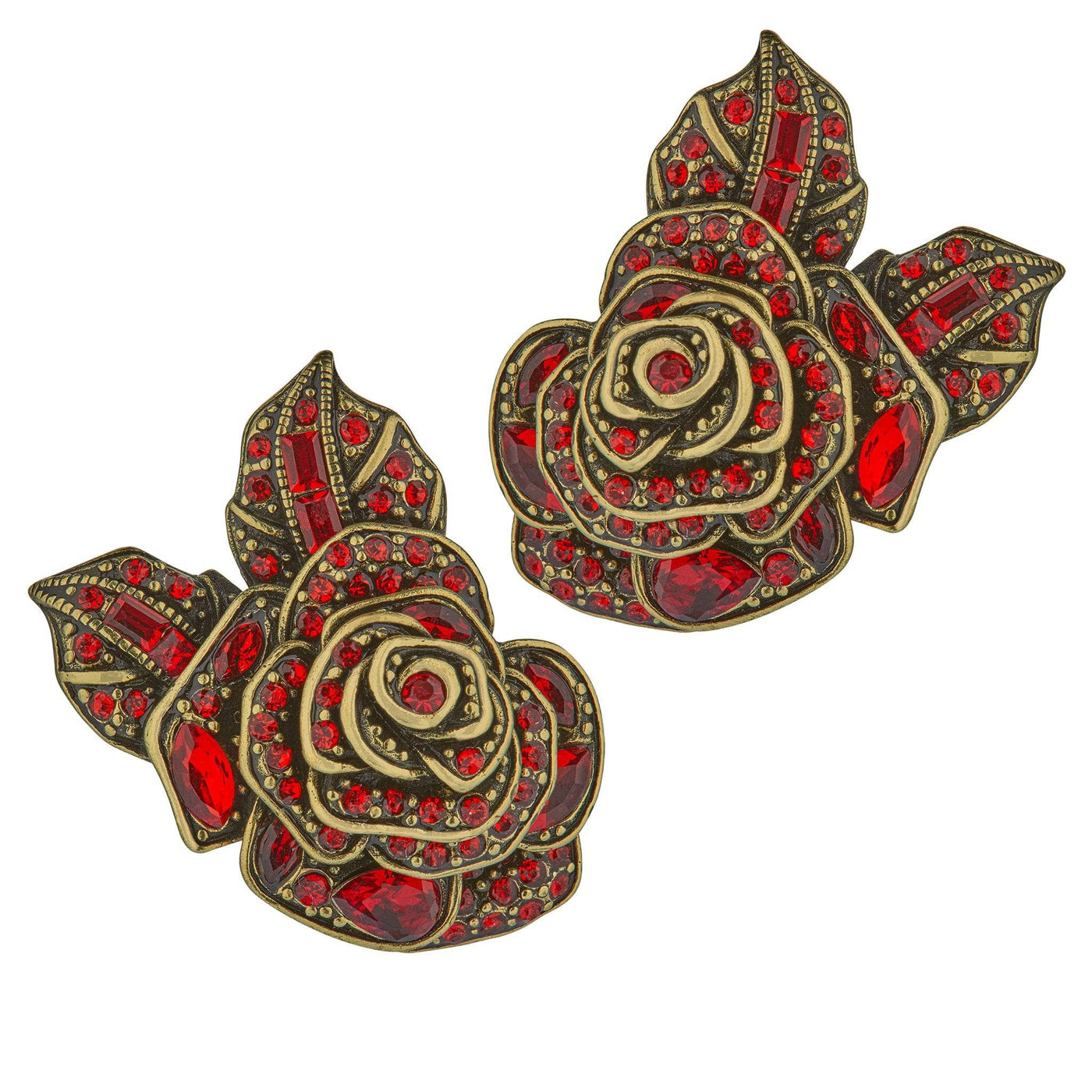 HEIDI DAUS®"Enchanted Beauty" Crystal Floral Button Earrings
