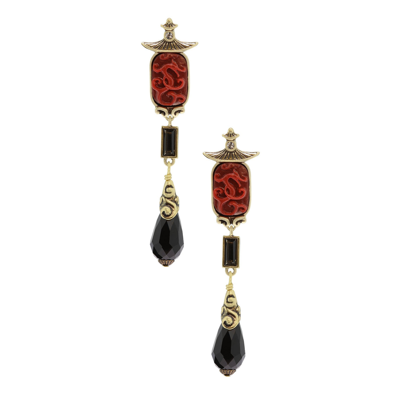 HEIDI DAUS®"Collective Wisdom" Crystal Resin Chinoise Dangle Earrings - Heidi Daus®