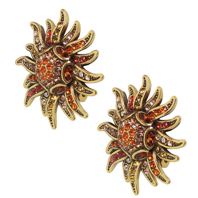 Heidi Daus®"Sun Queen" Crystal Button Floral Earring - Heidi Daus®