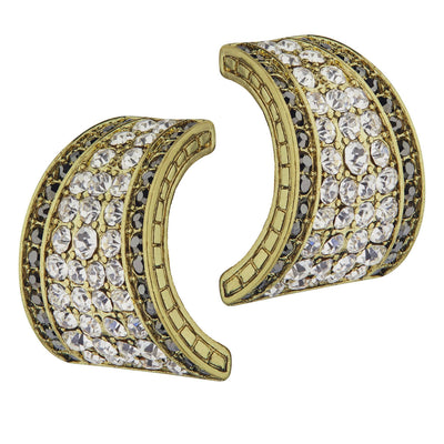 Heidi Daus®"Say it with Style Hug" Crystal Button Earring