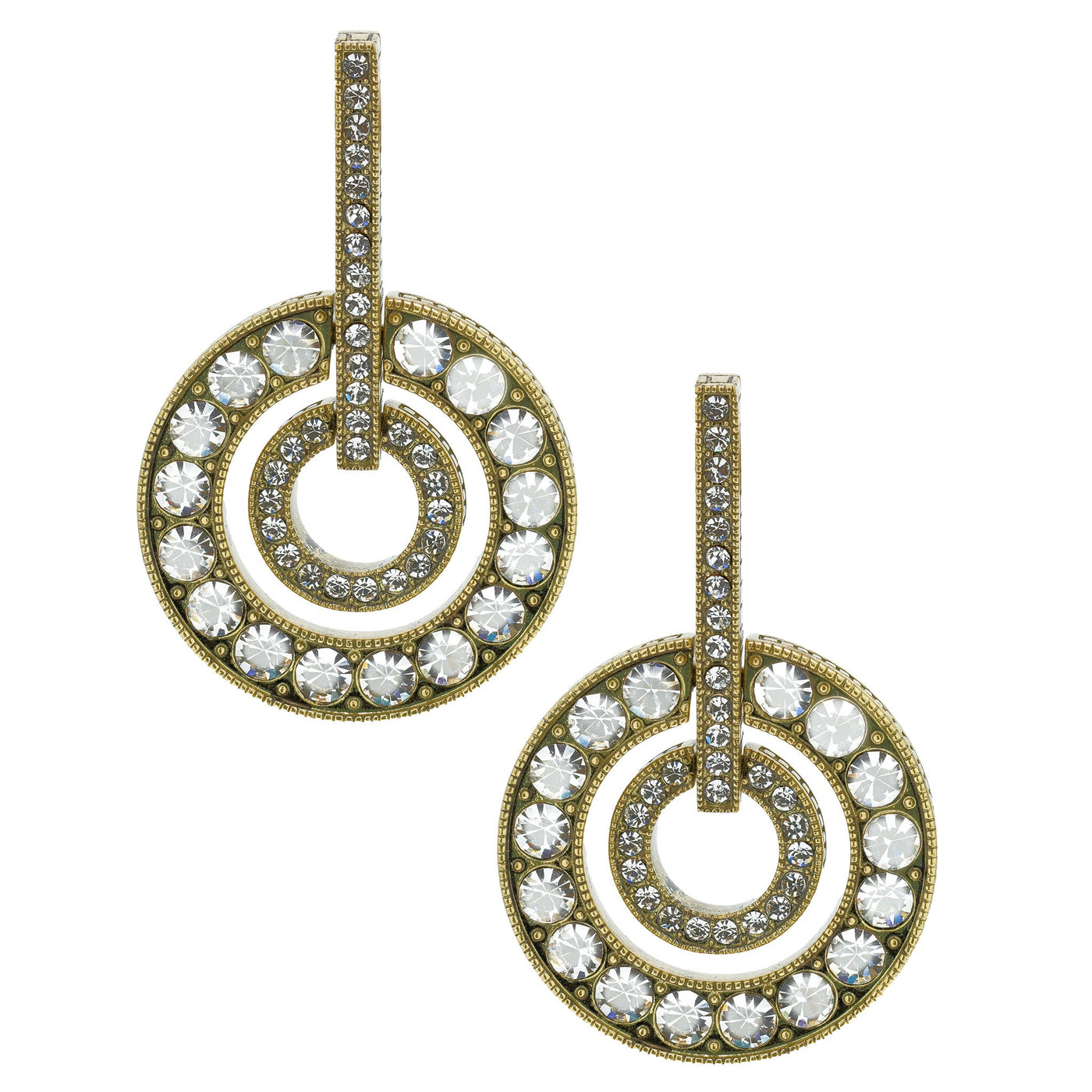 Double Circles Crystal Earring - Heidi Daus®