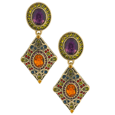 Heidi Daus®"Deco Trilogy" Crystal Drop Earrings - Heidi Daus®