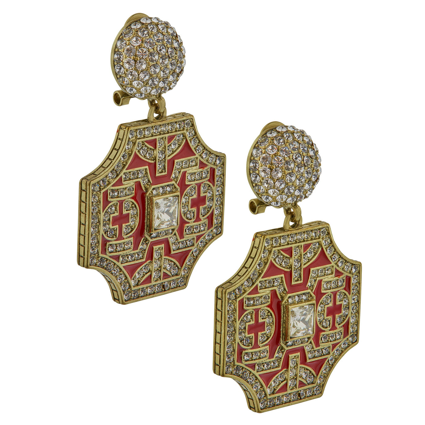 Heidi Daus®"Lattice"  Crystal Deco Drop Earrings