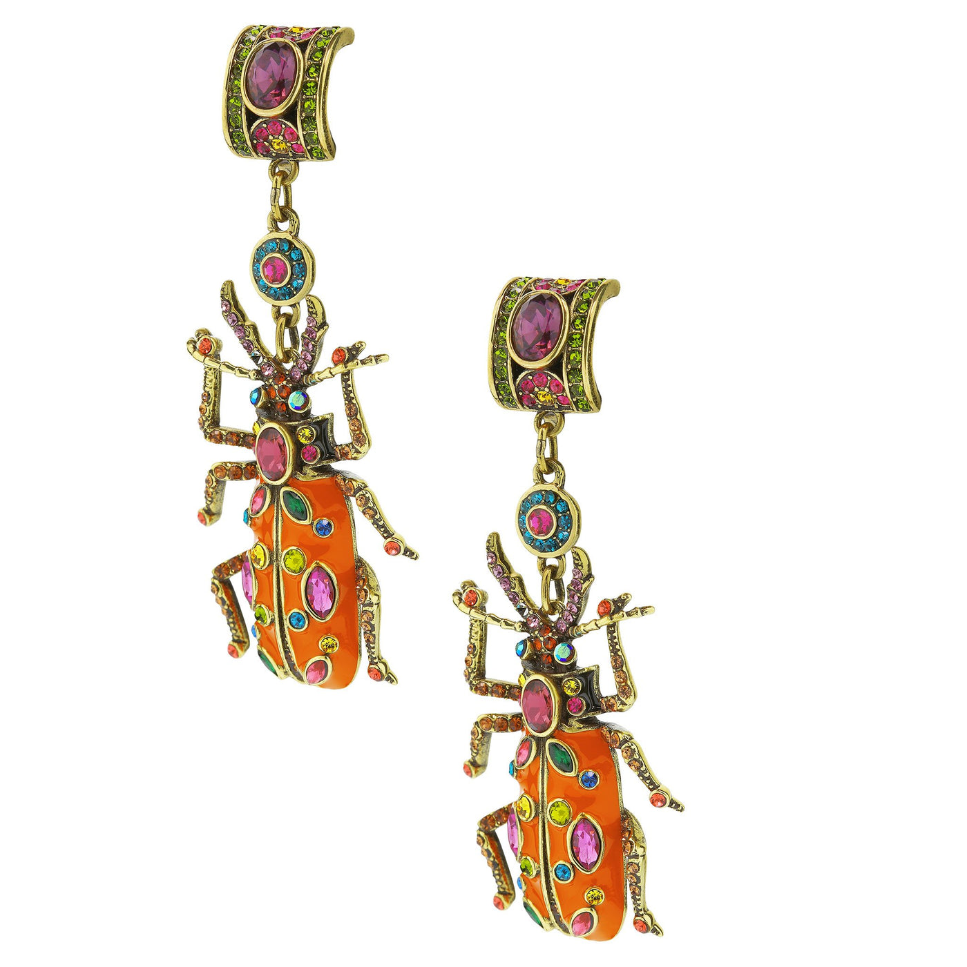 HEIDI DAUS®"Big Critter" Enamel Crystal Critter Drop Earrings - Heidi Daus®