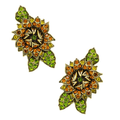 Heidi Daus®"Late Bloomer" Crystal Button Flower Earring - Heidi Daus®