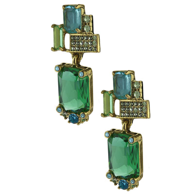 HEIDI DAUS®"Gem-etric" Crystal Deco Drop Earrings - Heidi Daus®