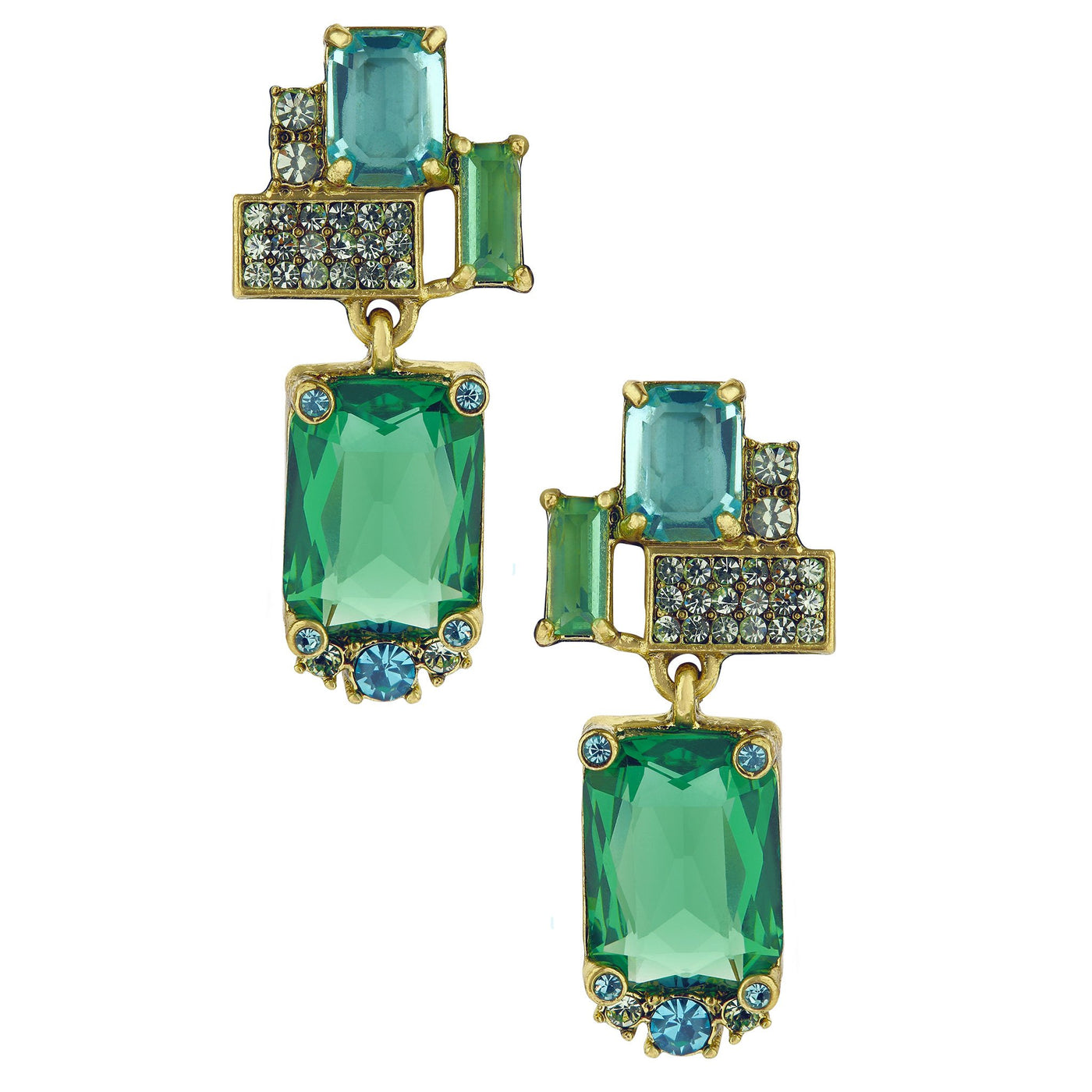 HEIDI DAUS®"Gem-etric" Crystal Deco Drop Earrings - Heidi Daus®