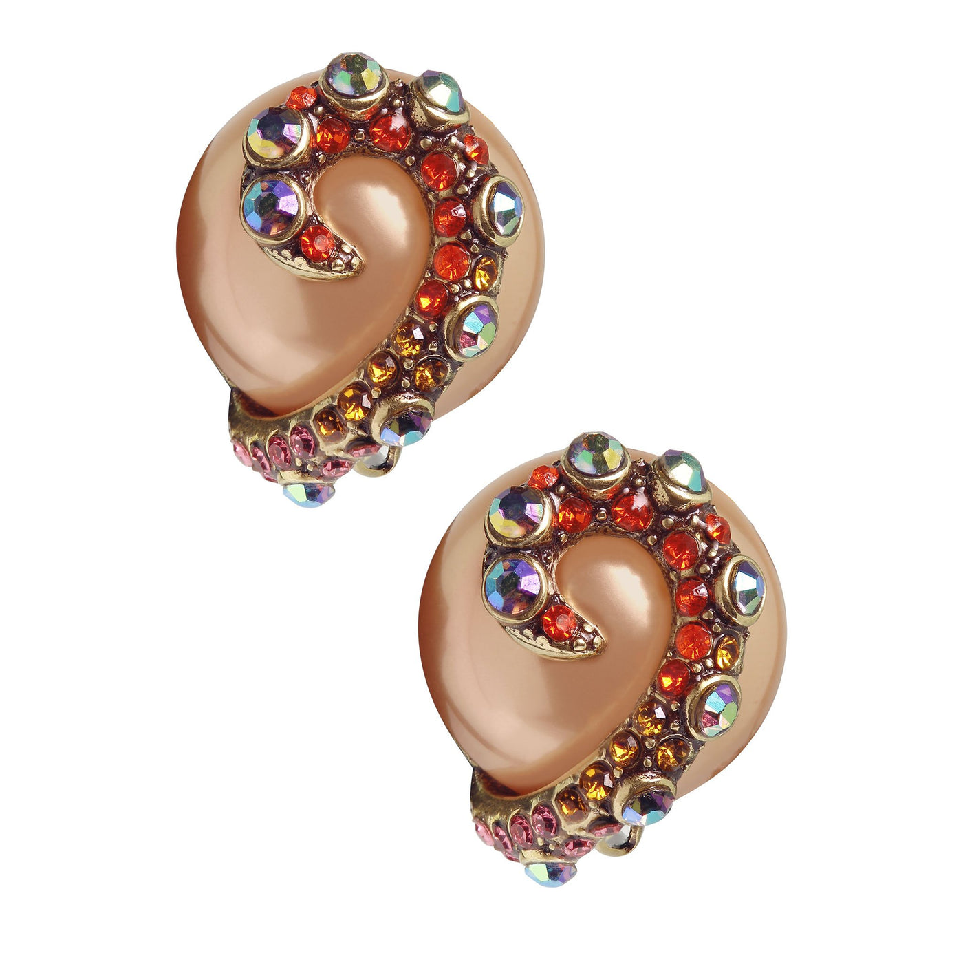 HEIDI DAUS®"Deep Dive Dazzle" Beaded Crystal Button Earrings - Heidi Daus®