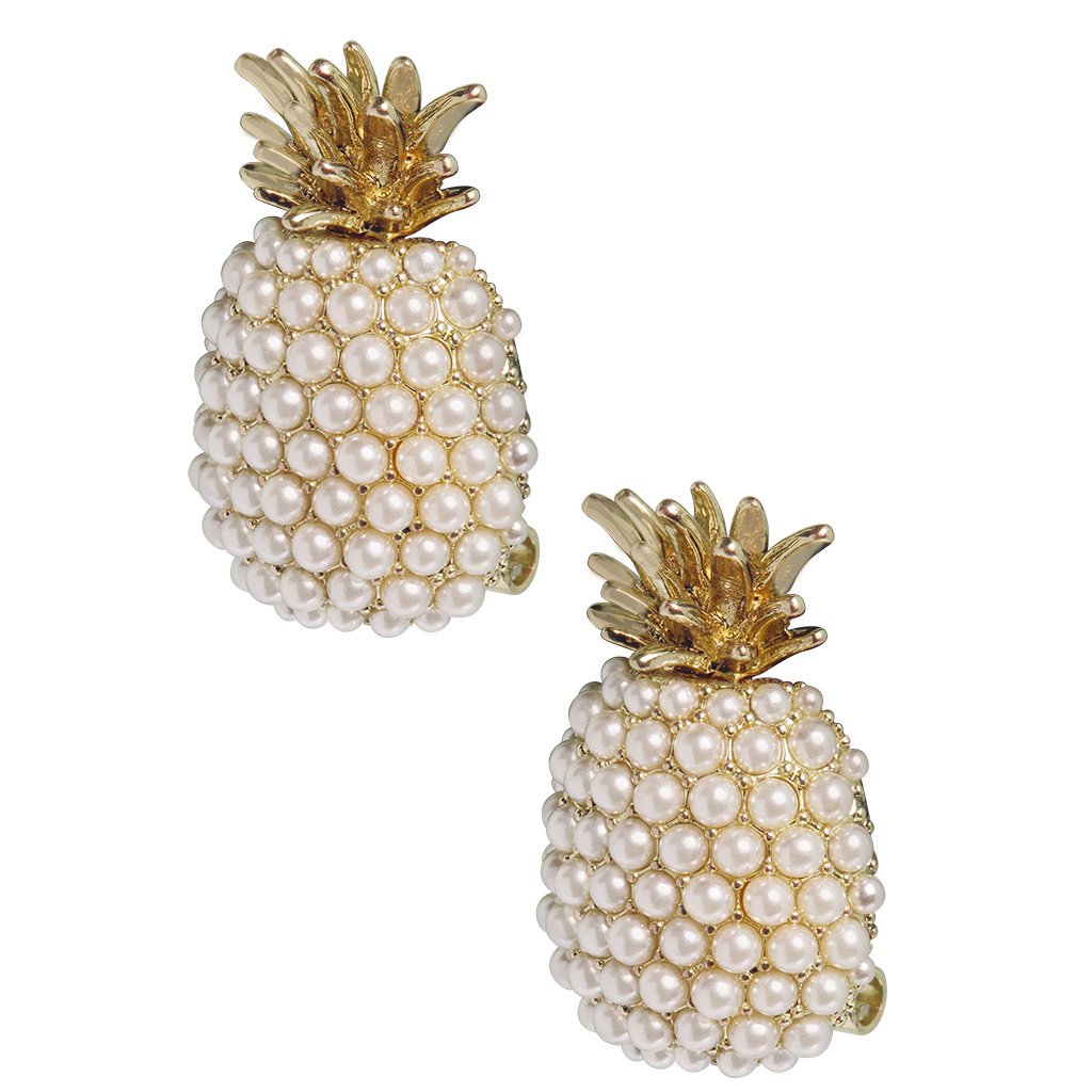 Pearl pineapple earrings online