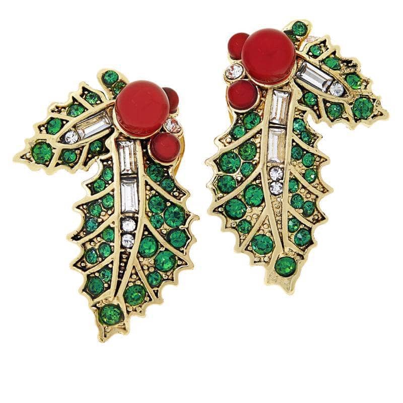 HEIDI DAUS®"Holy Sprig" Beaded Crystal Button Earrings