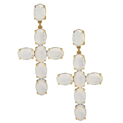 HEIDI DAUS®"Heavenly Rocks" Crystal Cross Dangle Earrings