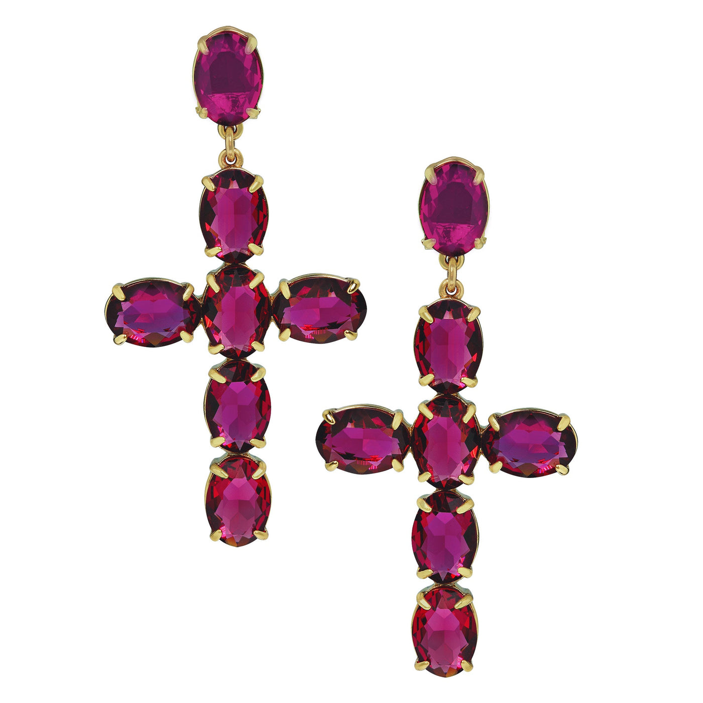 HEIDI DAUS®"Heavenly Rocks" Crystal Cross Dangle Earrings