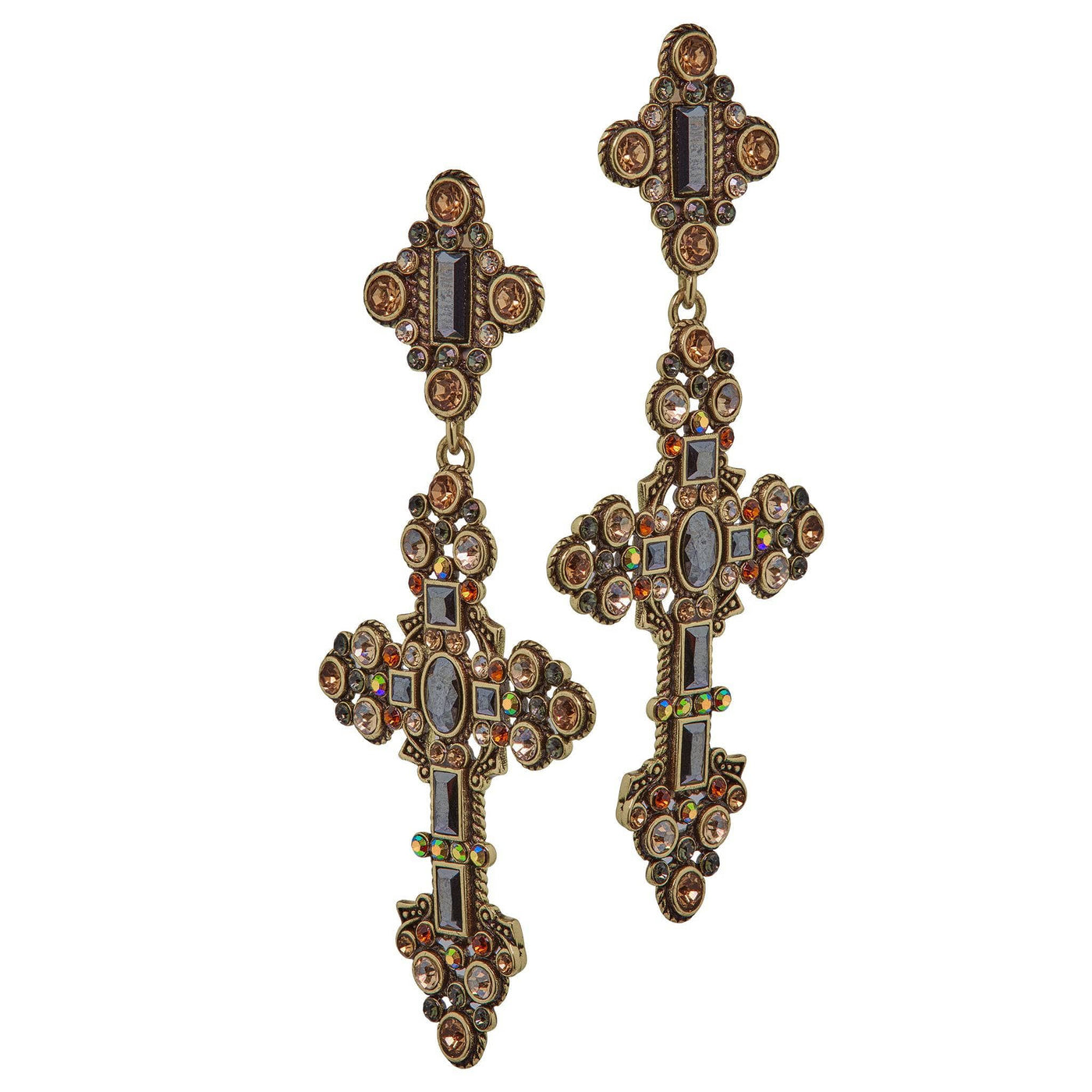 HEIDI DAUS®"Cross My Heart" Crystal Cross Dangle Earrings