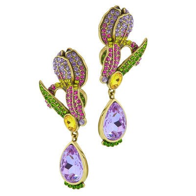 HEIDI DAUS®"Early Bloomer" Crystal Flower Dangle Earrings