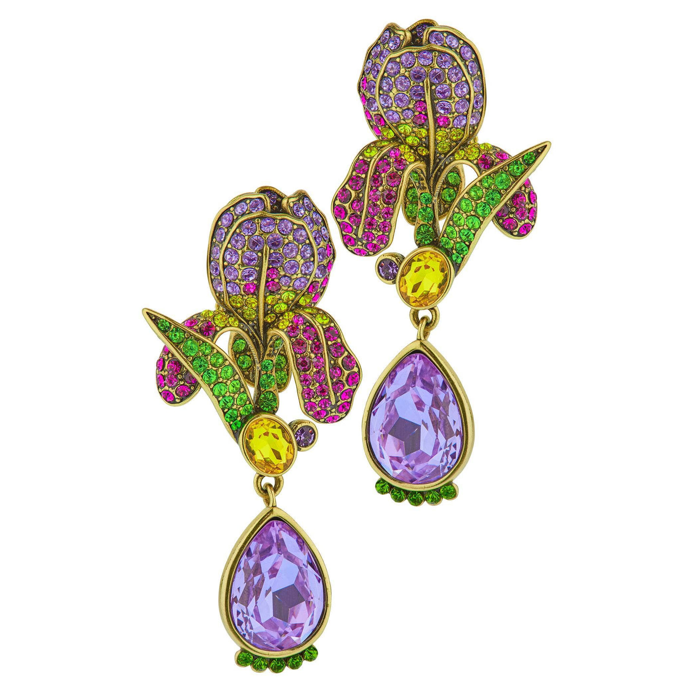 HEIDI DAUS®"Early Bloomer" Crystal Flower Dangle Earrings