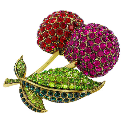 "Cherry on Top" Crystal Cherry Pin - Heidi Daus®