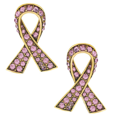 HEIDI DAUS® "Sparkle Strong" Crystal Ribbon Button Earrings - Heidi Daus®