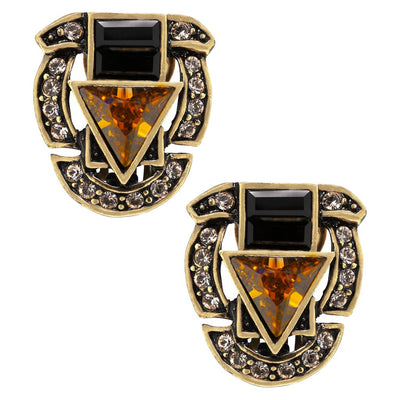 "Shall We Dance" Crystal Deco Button earring - Heidi Daus®