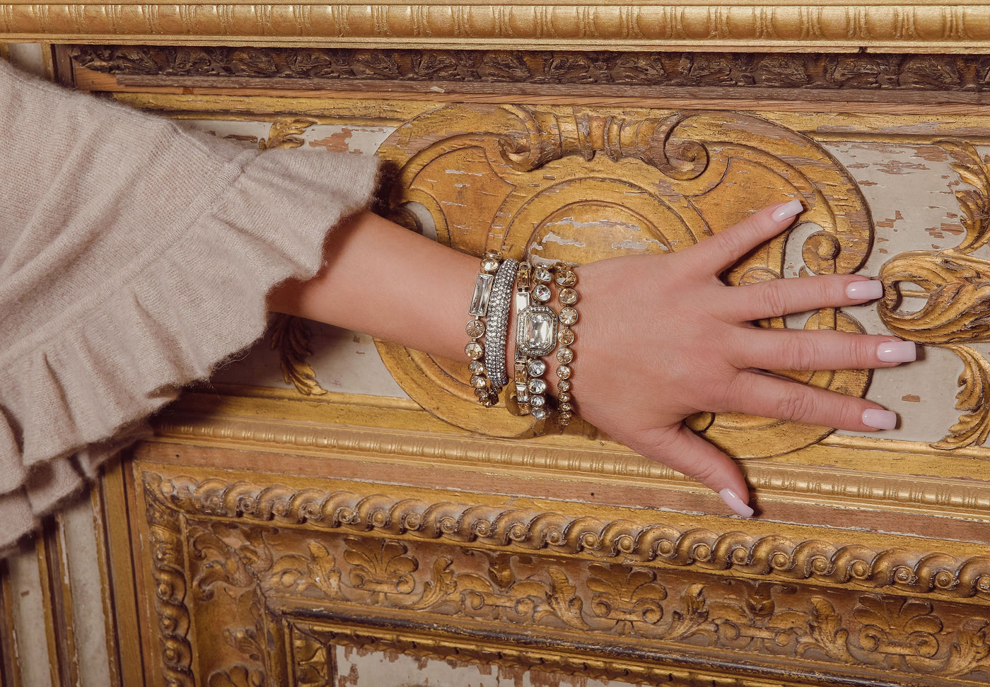 Heidi Daus®"On Line" Emerald Cut Crystal Layout Bracelet