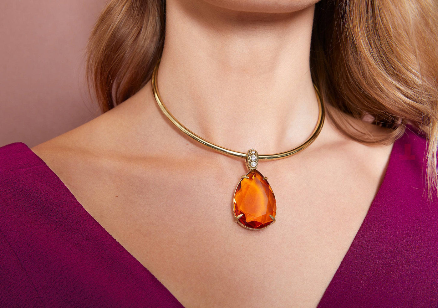 HEIDI DAUS® "Jumbo Tear Drop Rocks" Crystal Collar Enhancer Necklace HEIDI DAUS®