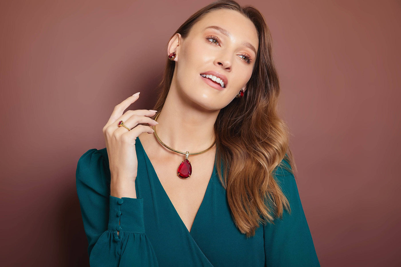 HEIDI DAUS® "Jumbo Tear Drop Rocks" Crystal Collar Enhancer Necklace HEIDI DAUS®