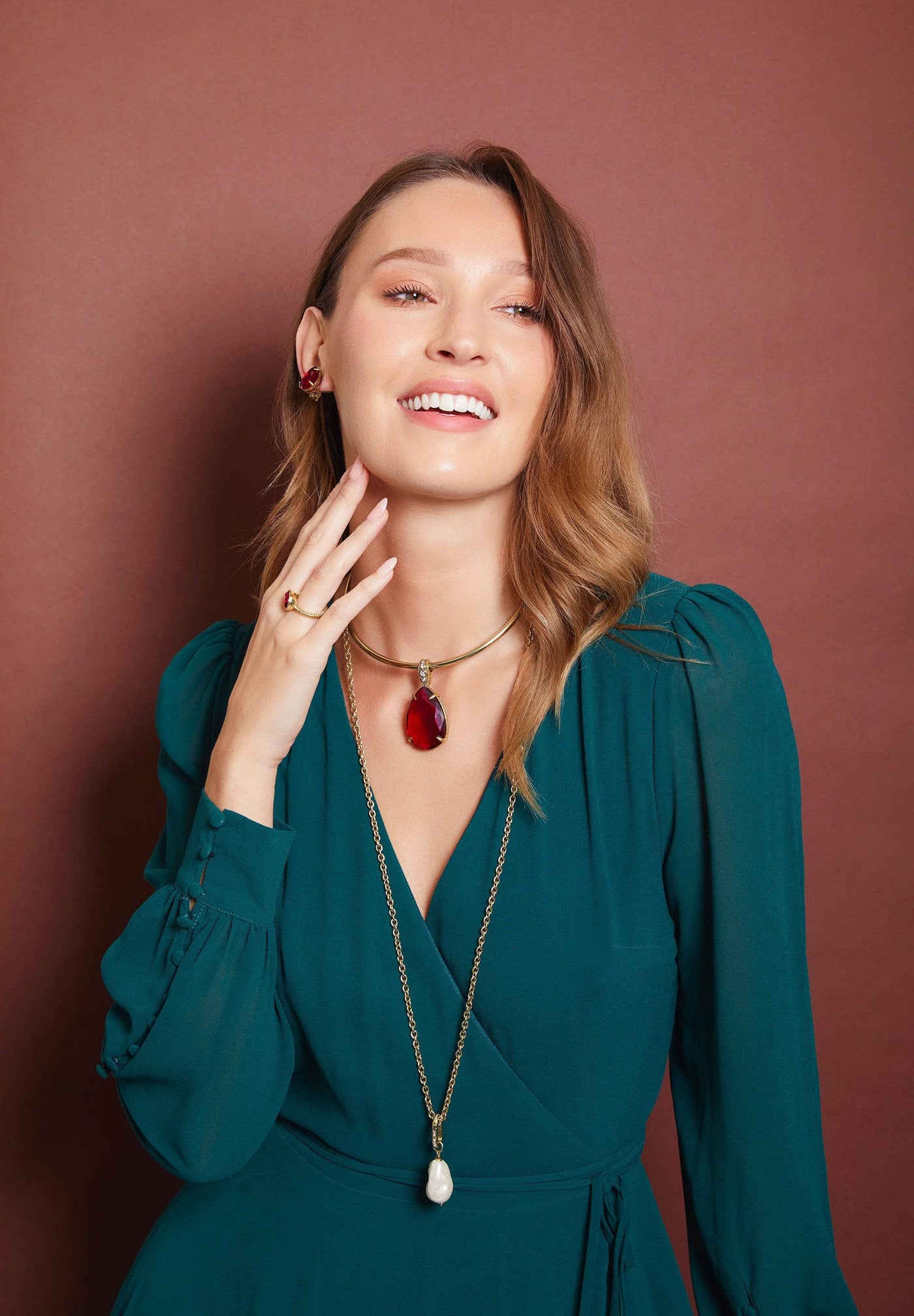 HEIDI DAUS® "Jumbo Tear Drop Rocks" Crystal Collar Enhancer Necklace HEIDI DAUS®