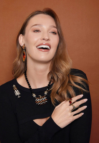 HEIDI DAUS®"Pumpkin Topeiary" Enamel Crystal Pumpkin Pin HEIDI DAUS®