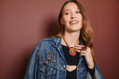 HEIDI DAUS®"Hanging Out" Enamel Crystal Pumpkin Pin HEIDI DAUS®