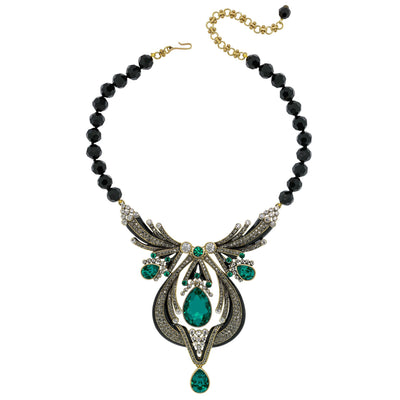 Heidi Daus® "Draped In Deco" Enamel & Crystal Deco Necklace - Heidi Daus®