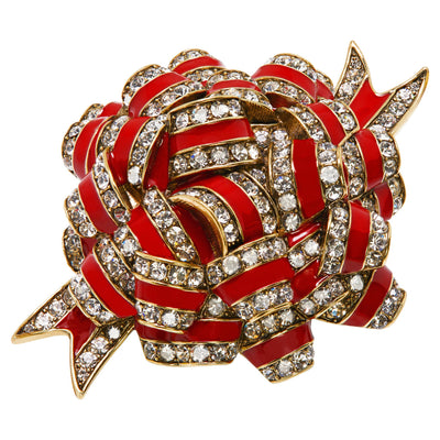 HEIDI DAUS®"Ravishing Ribbon" Enamel Crystal Ribbon Pin - Heidi Daus®