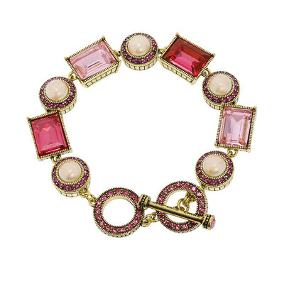 "Sparkling Solution" Beaded Crystal Toggle Deco Bracelet - Heidi Daus®