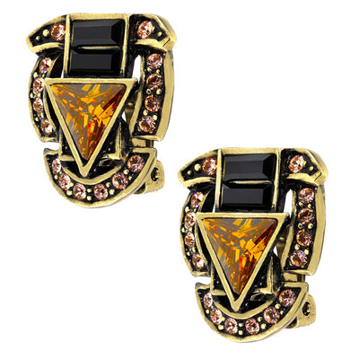 "Shall We Dance" Crystal Deco Button earring - Heidi Daus®