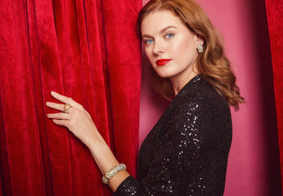 HEIDI DAUS®"Animal Instinct" Enamel Crystal Hoop Earrings