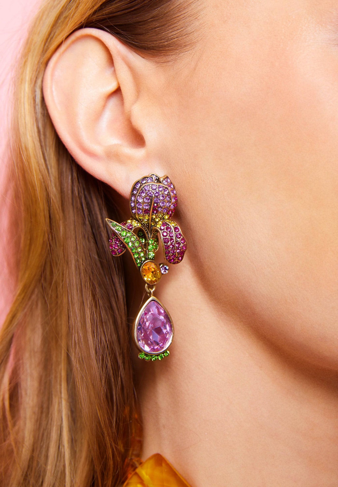 HEIDI DAUS®"Early Bloomer" Crystal Flower Dangle Earrings