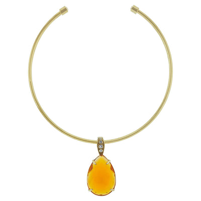 HEIDI DAUS® "Jumbo Tear Drop Rocks" Crystal Collar Enhancer Necklace HEIDI DAUS®