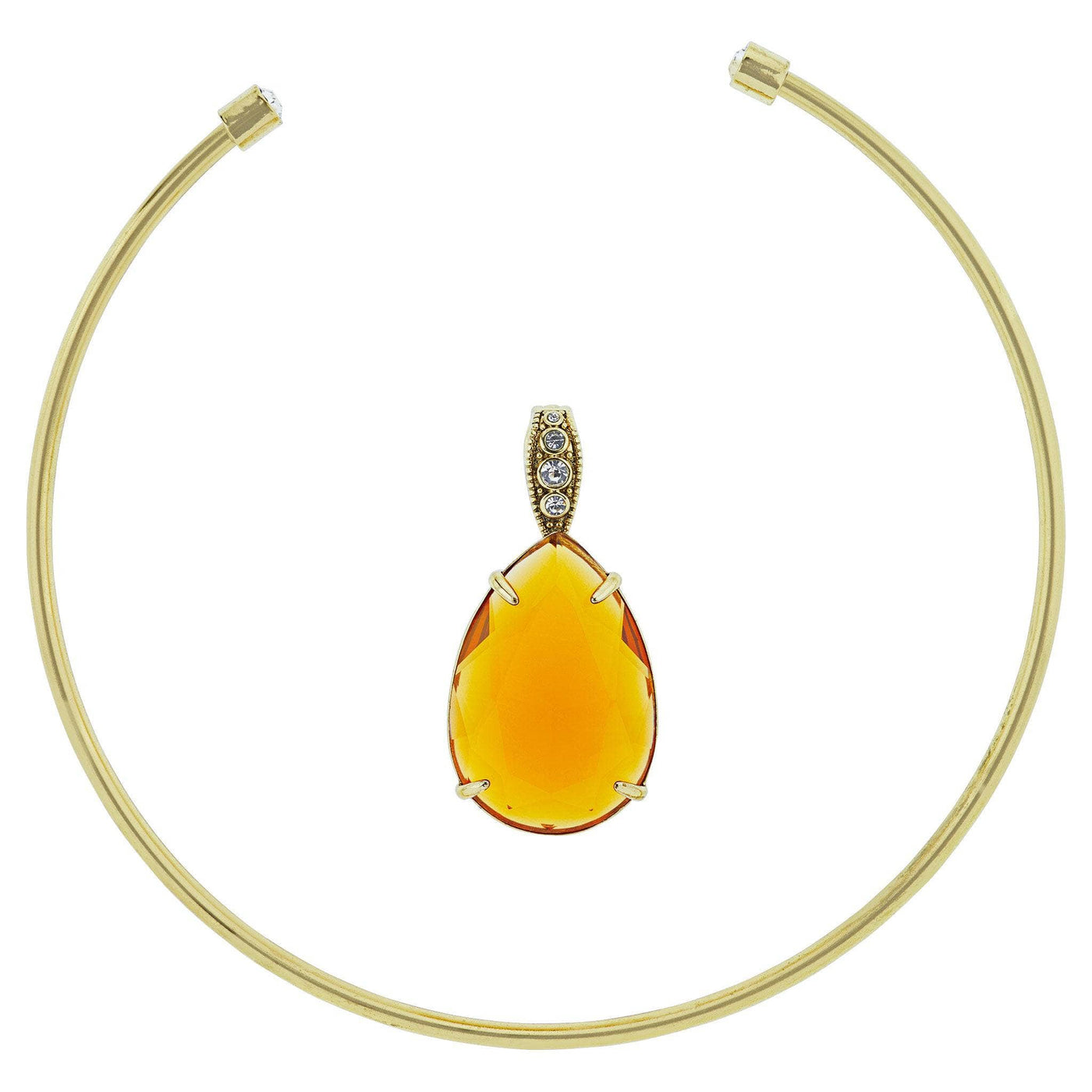 HEIDI DAUS® "Jumbo Tear Drop Rocks" Crystal Collar Enhancer Necklace HEIDI DAUS®