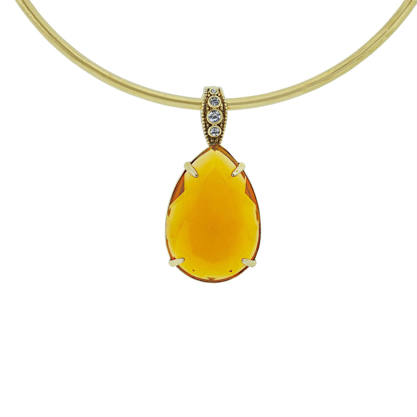 HEIDI DAUS® "Jumbo Tear Drop Rocks" Crystal Collar Enhancer Necklace HEIDI DAUS®